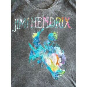 Authentic Jimi Hendrix Vintage Graphic Unisex Tee O/S Gray